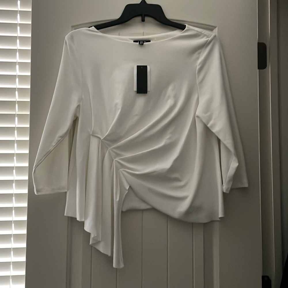 LNV NWT Off white 3/4 sleeves women’s casual shirt Size petite L